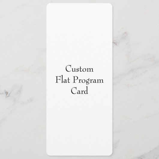 Concevez votre propre carte de programme à plat (Devant)