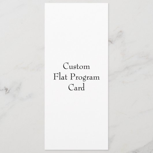 Concevez votre propre carte de programme à plat (Devant)