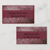 Concevez votre propre Carte de visite (Devant / Derrière)