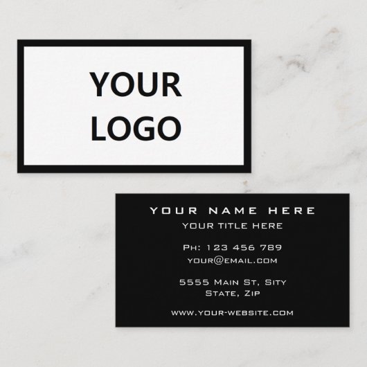 Concevez votre propre Carte de visite avec logo (Devant / Derrière)