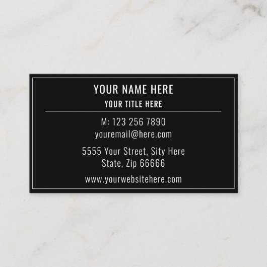 Concevez votre propre Carte de visite de code QR C (Devant)