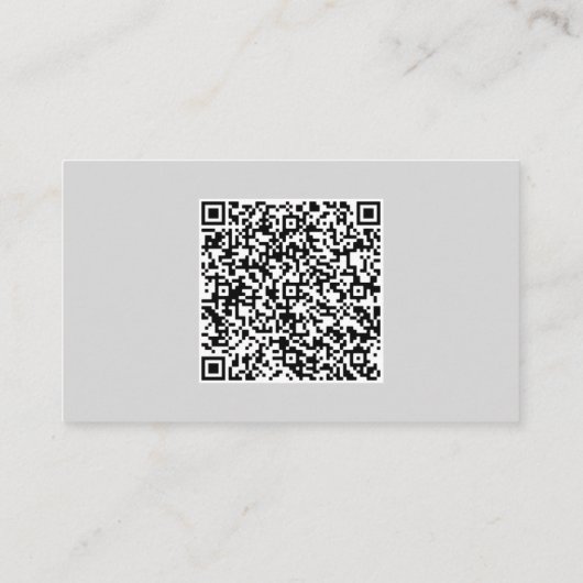 Concevez votre propre Carte de visite de code QR d (Dos)