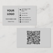 Concevez votre propre Carte de visite de code QR d (Devant / Derrière)