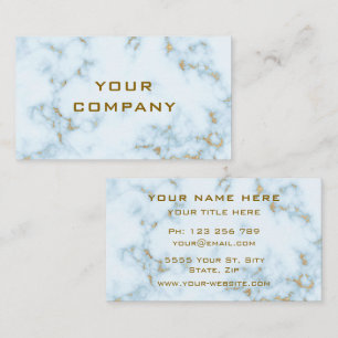 Concevez votre propre Carte de visite en marbre bl
