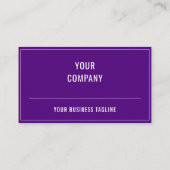 Concevez Votre Propre Carte de Visite Violette Cou (Dos)