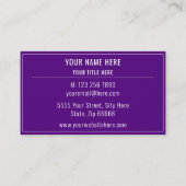 Concevez Votre Propre Carte de Visite Violette Cou (Devant)