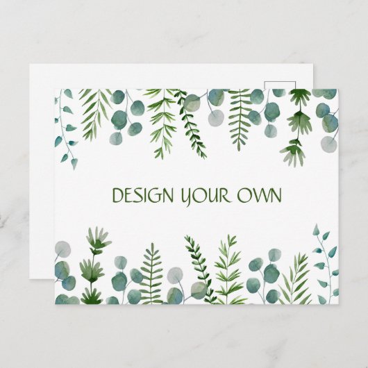 Concevez votre propre carte postale d'invitation f (Devant / Derrière)