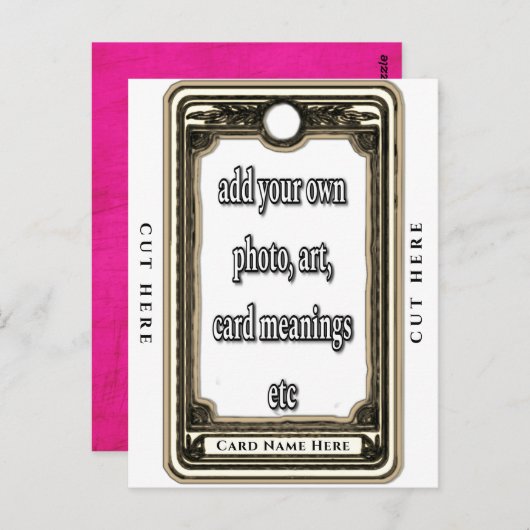 Concevez votre propre carte Tarot (Devant / Derrière)