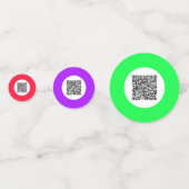 Concevez votre propre code QR Exemple de Confetti (Devant)