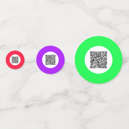 Concevez votre propre code QR Exemple de Confetti  (Devant)