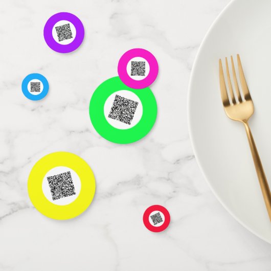 Concevez votre propre code QR Exemple de Confetti (Groupe)