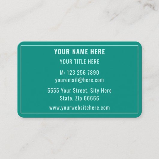 Concevez votre propre exemple de Carte de visite (Devant)