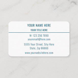 Concevez Votre Propre Exemple de Carte de Visite P