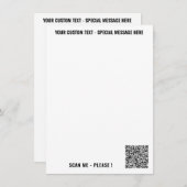 Concevez votre propre exemple de menu QR Code avec (Devant / Derrière)