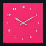 Concevez votre propre horloge murale rouge avec de<br><div class="desc">Couleurs et polices personnalisées - Concevez vos propres horloges personnalisées de Mur Rouge - ou Choisissez / ajoutez votre arrière - plan favori et des couleurs / polices / taille ! Bonne chance - Soyez heureux :) Par MIGNED</div>
