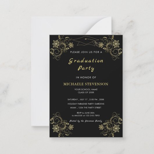 Concevez votre propre Invitation de Graduation Bla (Devant)