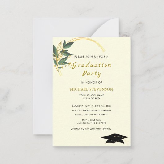 Concevez votre propre invitation de graduation d'o (Devant)