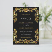 Concevez Votre Propre Invitation de Mariage Noir e (Debout devant)