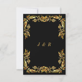 Concevez Votre Propre Invitation de Mariage Noir e (Dos)