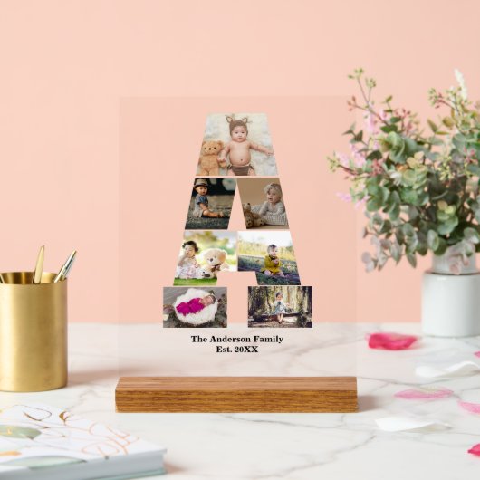 Concevez votre propre lettre Un collage photo (Mariage)