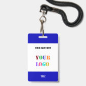 Concevez votre propre modèle de badge avec logo ou (Avant avec lanière)