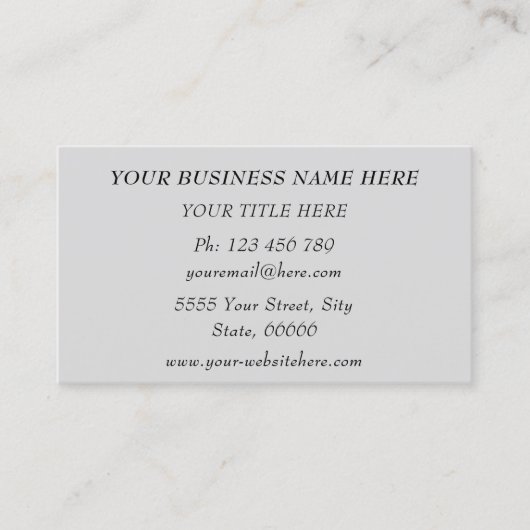Concevez Votre Propre Modèle de Carte de Visite Pr (Devant)