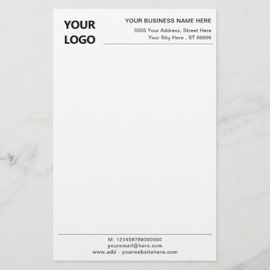 Concevez votre propre Modèle papier papeterie (Devant)