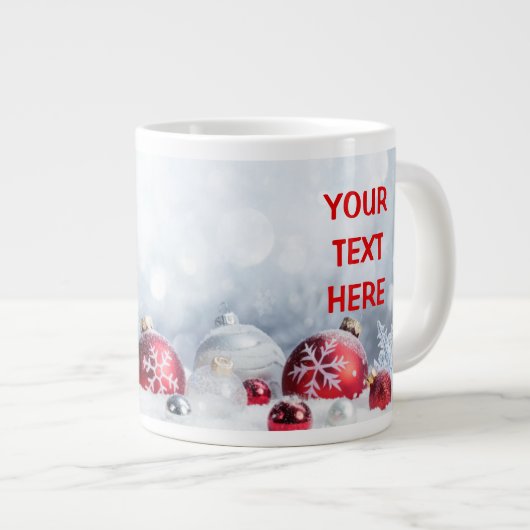 Concevez votre propre Mug Jumbo - Baubles de neige (Devant droit)