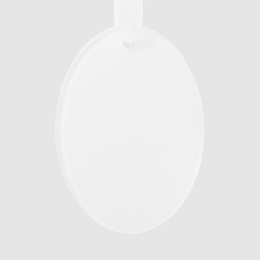 Concevez votre propre ornement ovale acrylique (devant)