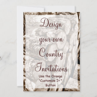 Concevez votre propre pays Invitations Modèle Wood
