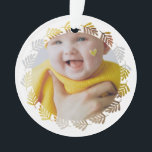 Concevez votre propre personnalisation<br><div class="desc">Concevez votre propre ornement acrylique personnalisé d'un genre avec cadre feuille de Ricaso</div>