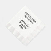 Concevez votre propre serviette en papier de déjeu (Coin)