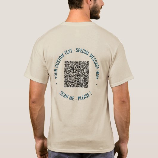 Concevez votre propre t-shirt avec code QR et text (Dos)