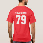 Concevez votre propre T-shirt de nombres (Dos)