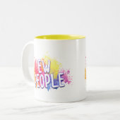 Concevez votre propre : -) tasse à café à deux ton (Devant gauche)