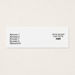 Concevoir des cartes de visite étroites
