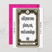 Concevoir La Carte Tower Tarot (Devant / Derrière)