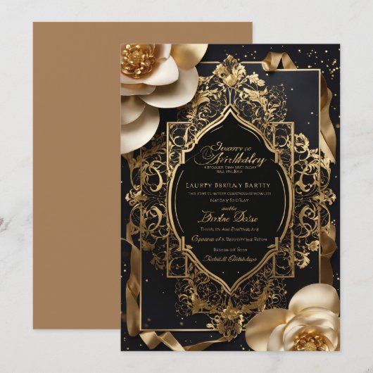 Concevoir une invitation d'anniversaire (Devant / Derrière)