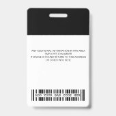 concevoir votre propre badge d'identification (Arrière)