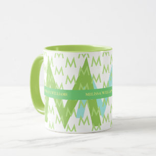 concevoir votre propre Mug avec des tons verts nom