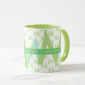 concevoir votre propre Mug avec des tons verts nom (Devant droit)
