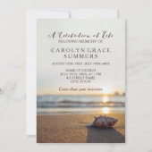 Conch on Beach Celebration of Life Kaart (Voorkant)