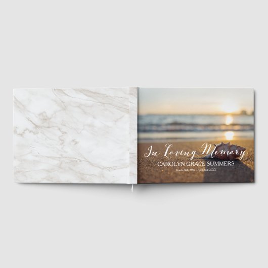 Conch op het strand in liefdevolle herinnering gastenboek (Volledig)