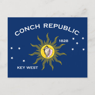 Conch Republic Flag Key West Florida Briefkaart