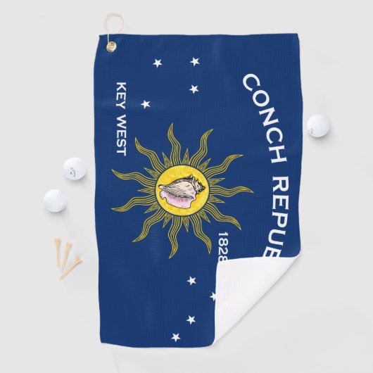Conch Republic Flag Key West Florida Golfhanddoek (Insitu)