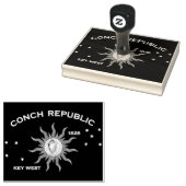 Conch Republic Flag Key West Florida Rubberstempel (Gestempeld)