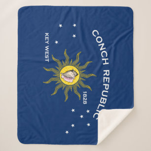 Conch Republic Flag Key West Florida Sherpa Deken