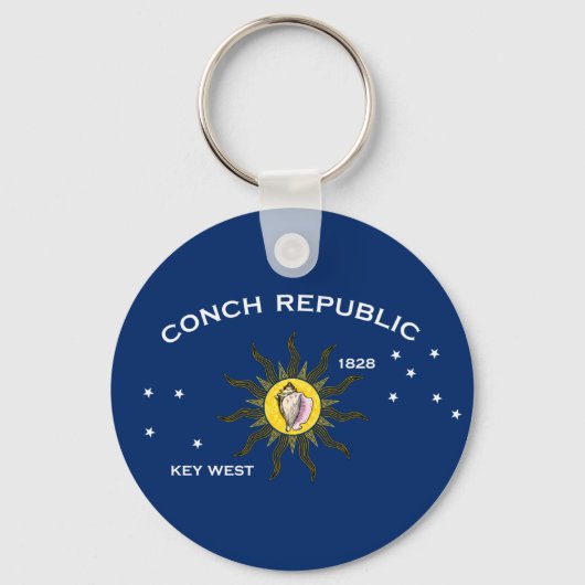 Conch Republic Flag Key West Florida Sleutelhanger (Voorkant)