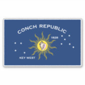 Conch Republic Flag Key West Florida Sticker (Voorkant)