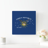 Conch Republic Flag Key West Florida Vierkante Klok (Huis)